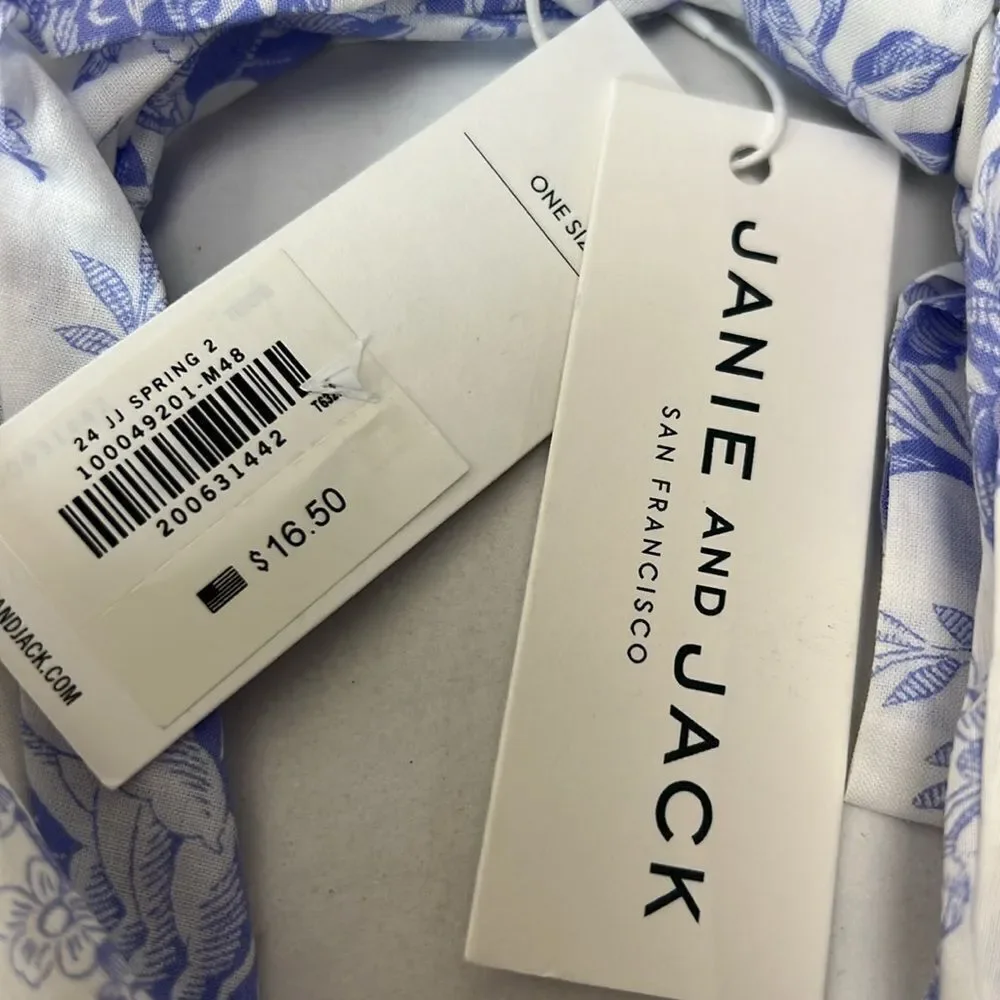 Janie and Jack 100049201 purple and white toille floral headband NWT